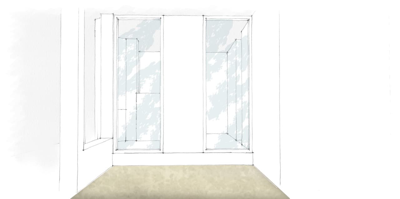 Boceto fachada de ingreso a Fisiobones