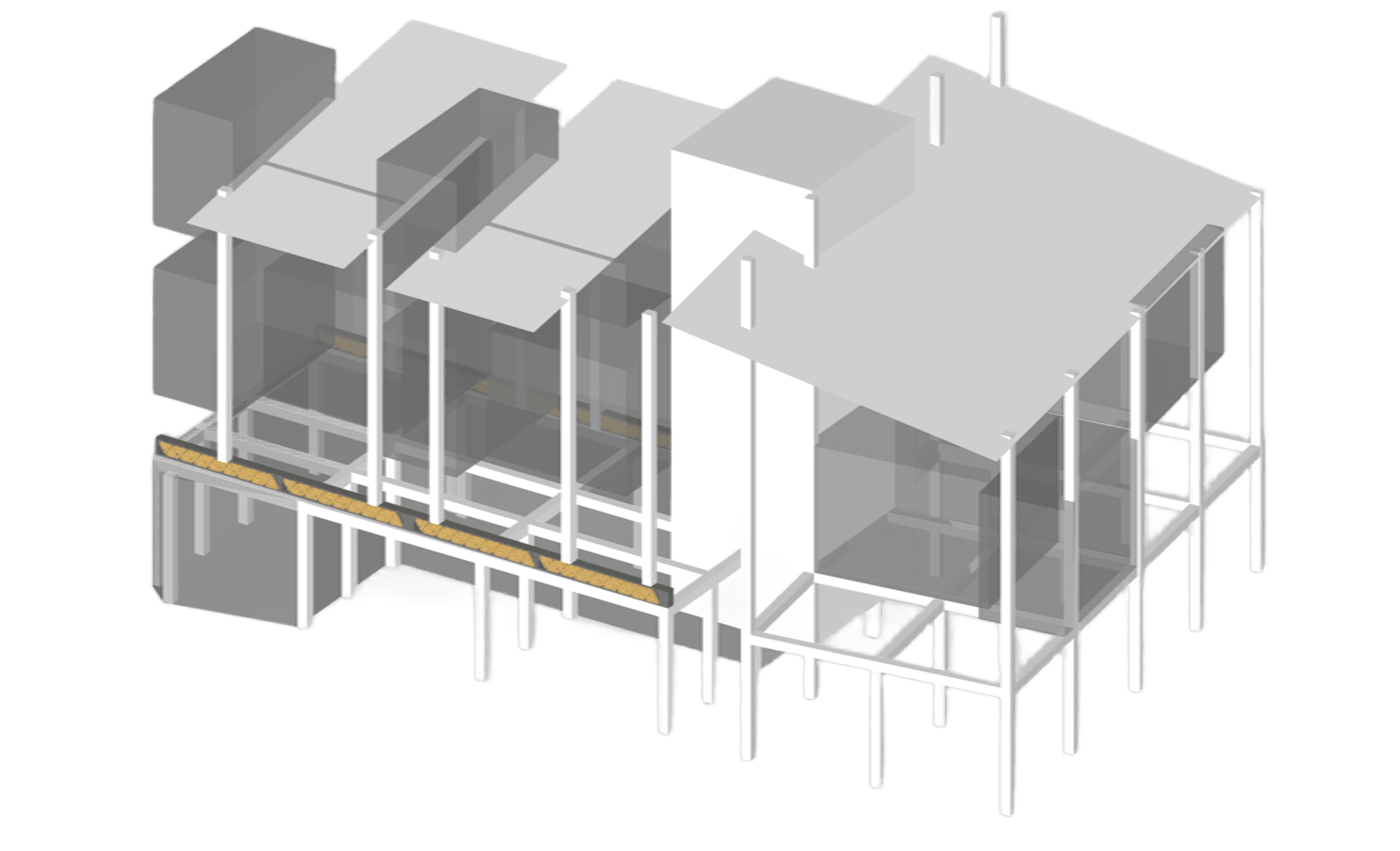 Vista de un espacio arquitectónico abierto que permite la libre circulación del paisaje, la luz, el aire y el agua. La estructura se integra sutilmente con el entorno natural, disolviéndose en él para ofrecer una experiencia inmersiva y respetuosa con la naturaleza.